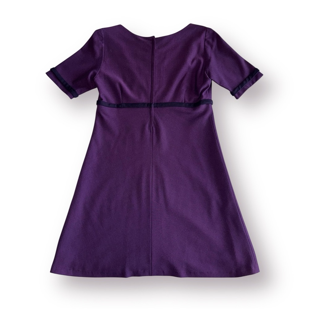 🛍️SALE🛍️ Custom-tailored Elegant Women's Short-sleeve Purple Mini Dress - Picture 5 of 7
